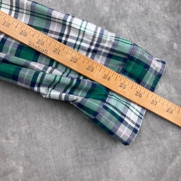 Ralph Lauren Shirt Men Large Green Pink Plaid Classic Fit OCBD Classic Preppy - Picture 8 of 12